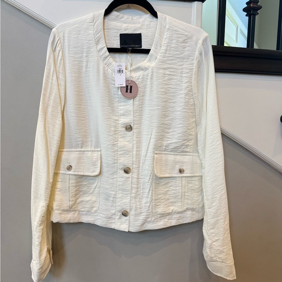Banana Republic Elegant Cream Women's Jacket - Picture 2 of 5